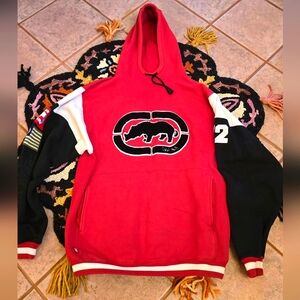 🔥🔥🔥Vintage Ecko Unlimited Red and Black Hooded Sweatshirt🔥🔥🔥